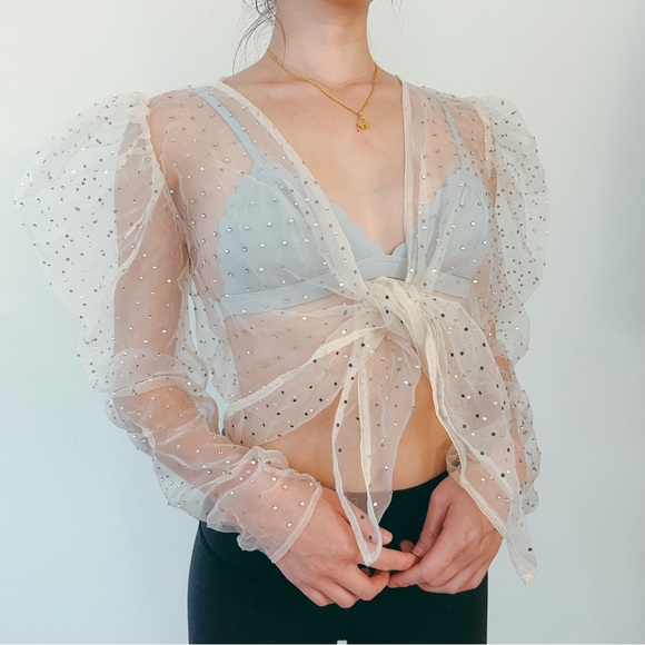 Lirika Matoshi Handmade Crystal Blouse XS - Picture 2 of 3